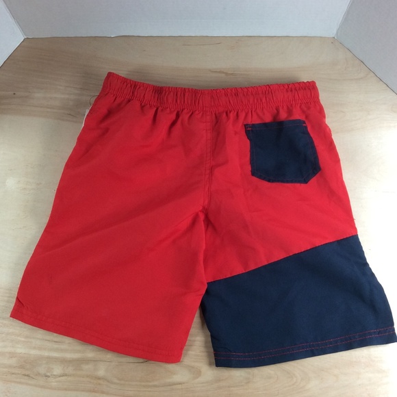 U.S. Polo Assn. Boys Swim Shorts Swim Trunks Size L 10-12 Red Blue NWT - Picture 6 of 11